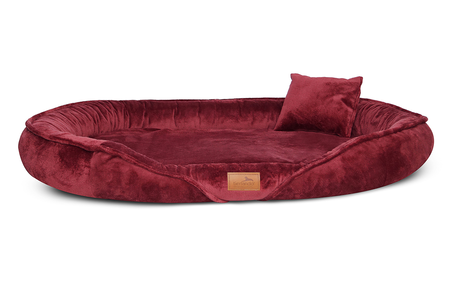XENIA TEDDY Orthopdisches Hundebett sehr flauschig Tierlando XXXL Bordeaux